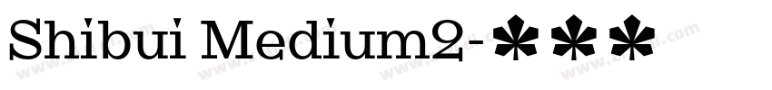 Shibui Medium2字体转换